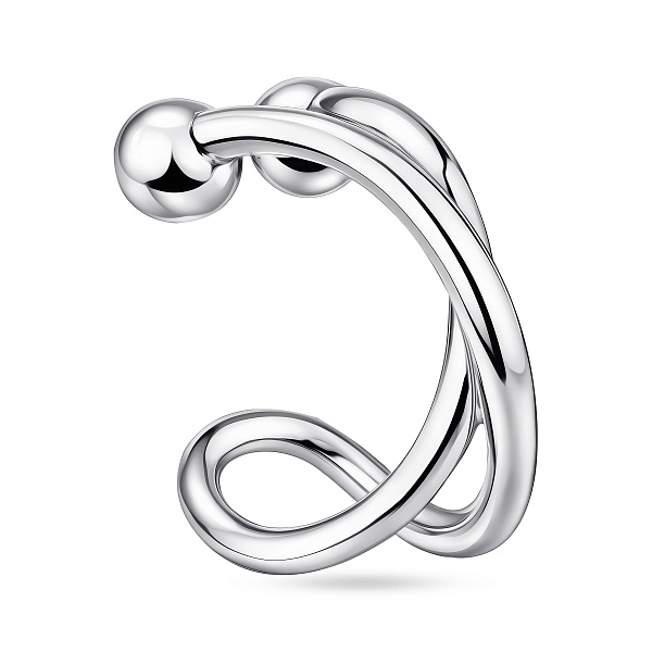 Серебряная каффа-моносерьга без камней (арт. 7502/20154ря) – изображение 1