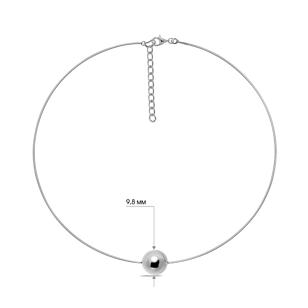 Срібне кольє без каменів (арт. 7507/2354) – зображення 2