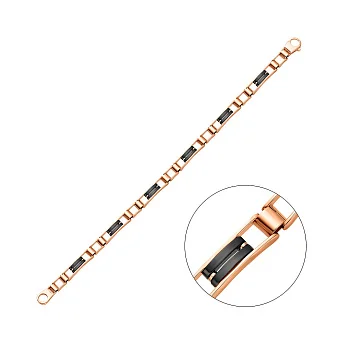 Золотой мужской браслет с ониксом (арт. 326187о)