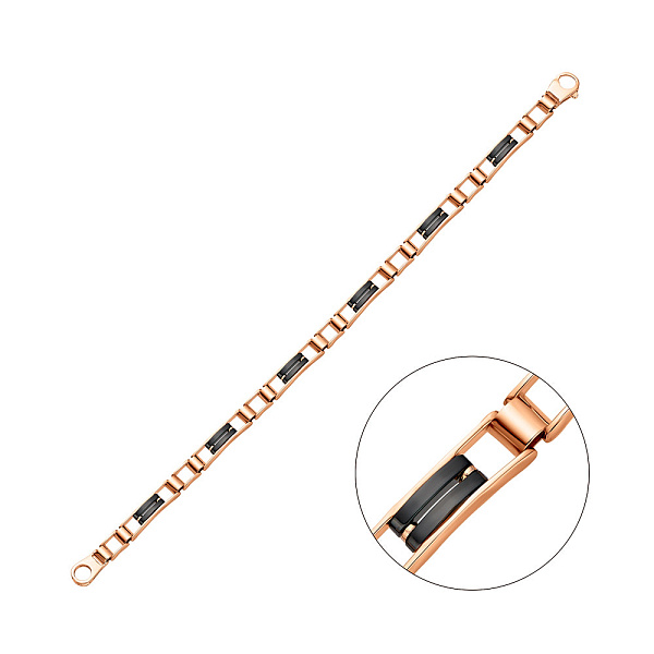 Золотий чоловічий браслет з оніксом (арт. 326187о) – зображення 1