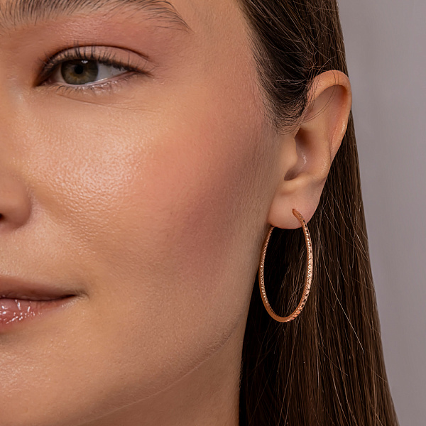 Серьги-кольца из красного золота (арт. 122031/35) – изображение 3