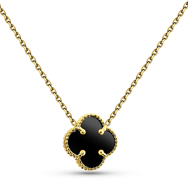 Кольє з жовтого золота з оніксом (арт. 350622/10жо) – зображення 1