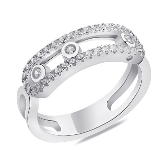 Серебряное кольцо с фианитами (арт. 7501/5974)