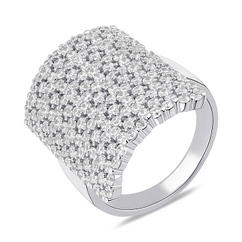 Фото Массивное серебряное кольцо с фианитами (арт. 7501/8397)