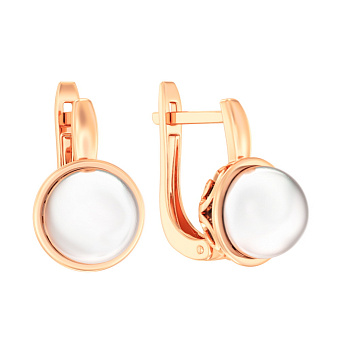 Золотые сережки с жемчугом (арт. 111099)