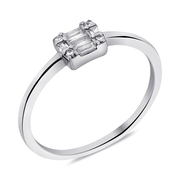Кольцо из серебра с фианитами (арт. 7501/6841) – изображение 1