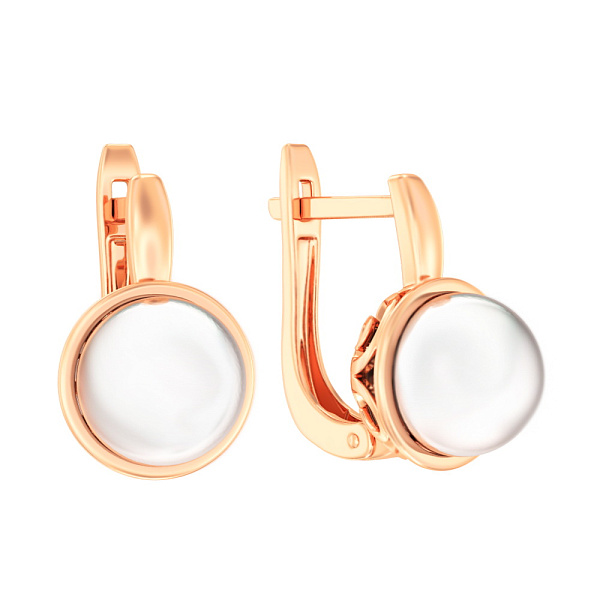 Золоті сережки з перлами (арт. 111099) – зображення 1