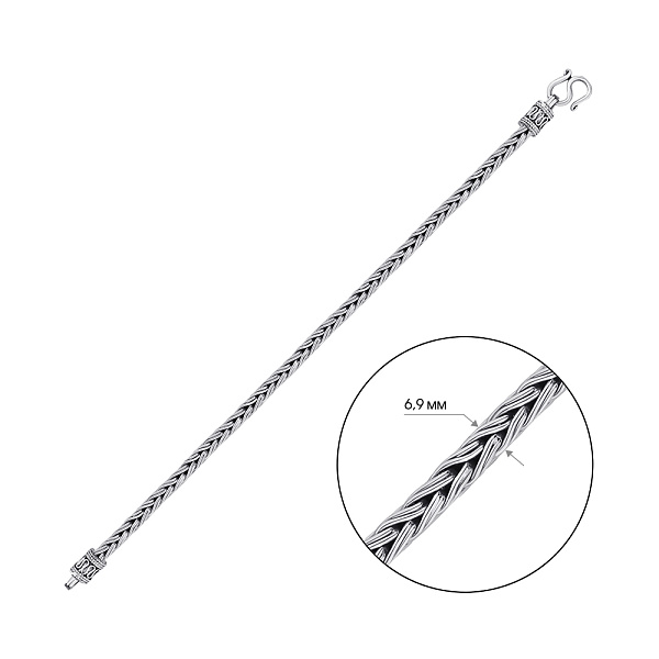 Срібний браслет плетіння Спіга (арт. 7909/3847) – зображення 3