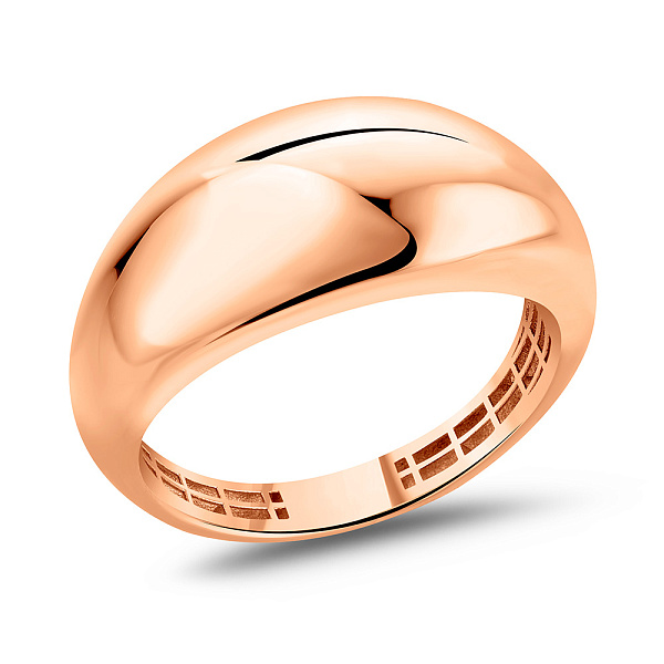Кольцо из красного золота без камней (арт. 156582) – изображение 1