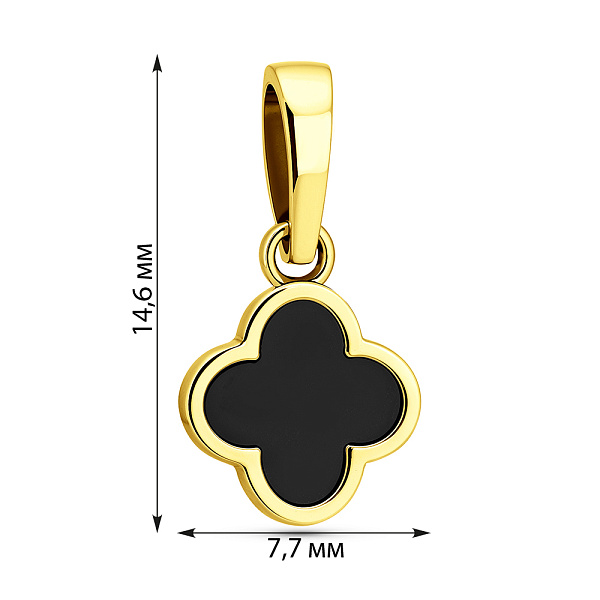 Золотий кулон з емаллю (арт. 441087жеч) – зображення 2