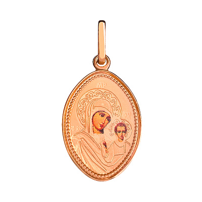 Золота ладанка іконка Божа Матір «Казанська» (арт. 421135К)