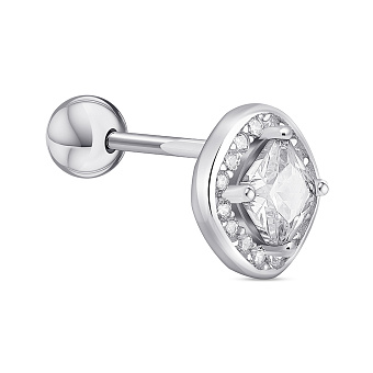 Фото Одиночная серьга из серебра с фианитами (арт. 7518/7042я)
