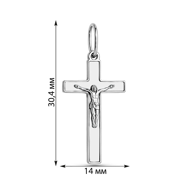Крестик из белого золота (арт. 501361б) – изображение 2