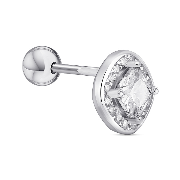 Одиночная серьга из серебра с фианитами (арт. 7518/7042я) – изображение 1