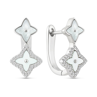 Серебряные серьги с перламутром (арт. 7502/10096п)
