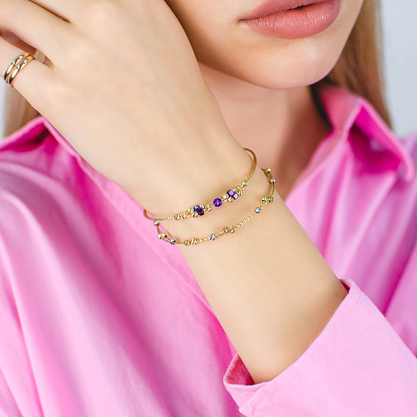 Золотий жіночий браслет Orbit (арт. 324159жф) – зображення 2