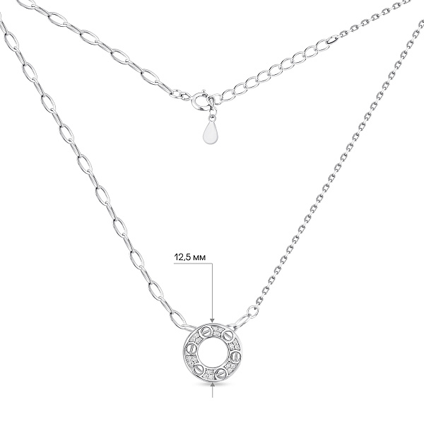 Серебряное колье с фианитами (арт. 7507/2388) – изображение 3