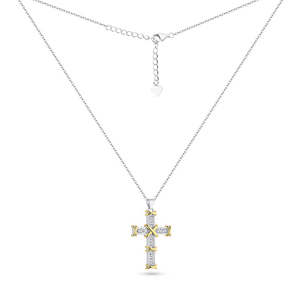 Колье из серебра с желтым родированием (арт. 7507/1437бж) – изображение 2