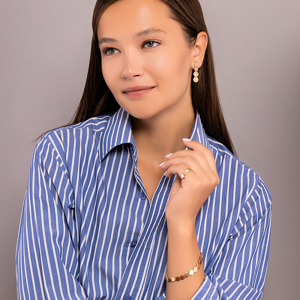 Серьги из красного золота (арт. 111307) – изображение 5