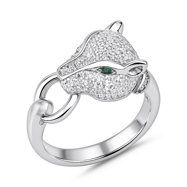 Серебряное кольцо с альпинитами и фианитами (арт. 7501/8728аз) – изображение 1