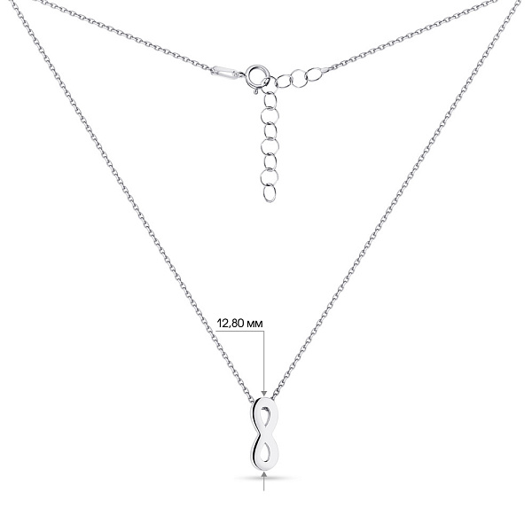 Кольє "Нескінченність" зі срібла (арт. 7507/1409) – зображення 3