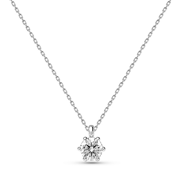 Колье из белого золота с бриллиантом (арт. Ц011163020б) – изображение 1