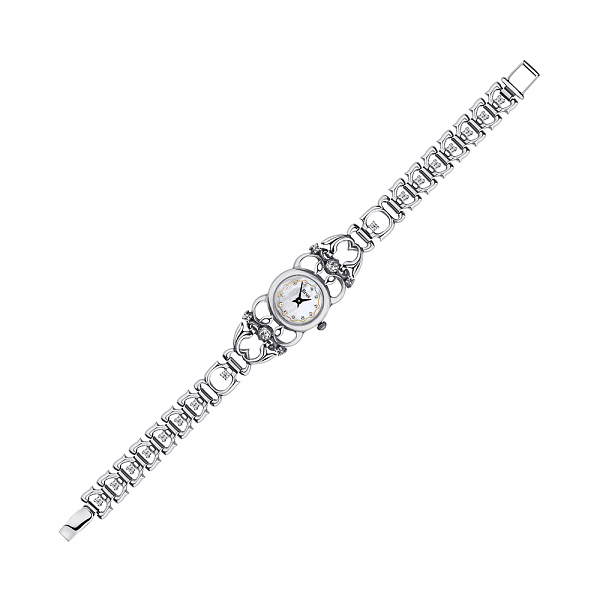 Срібний жіночий годинник з фіанітами (арт. 7926/7110021/1) – зображення 1