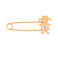 Булавка "Девочка" из золота с одним фианитом (арт. 360112) – изображение 1