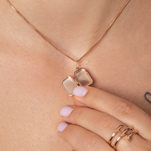 Золотой кулон для фотографии (арт. 424971) – изображение 4