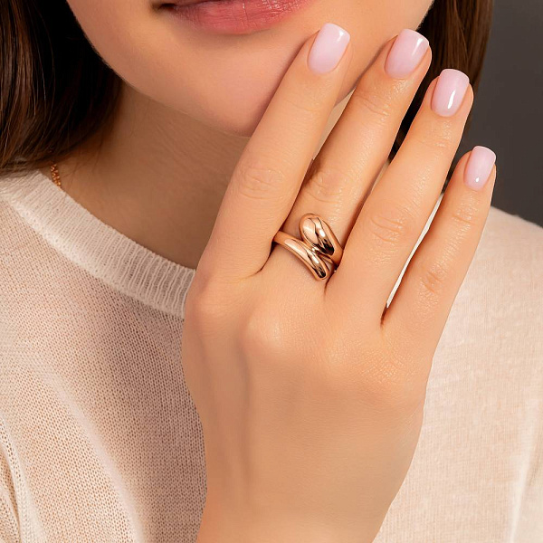 Золотое кольцо без камней (арт. 156612) – изображение 3