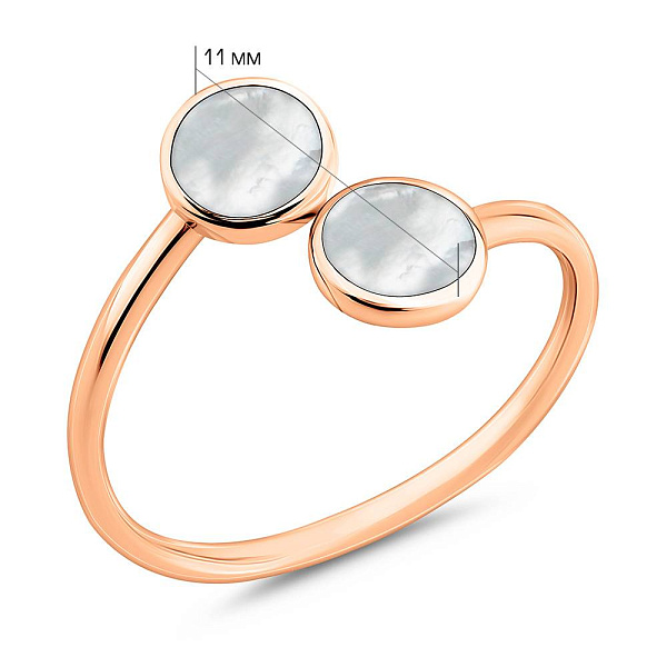 Золотое кольцо Лýна с эмалью (арт. 141274еп) – изображение 4