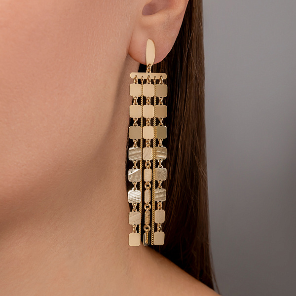 Длинные серьги Francelli из желтого золота (арт. 1092057ж) – изображение 2