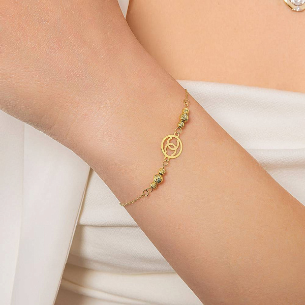 Золотой браслет в желтом цвете металла (арт. 325466ж) – изображение 4