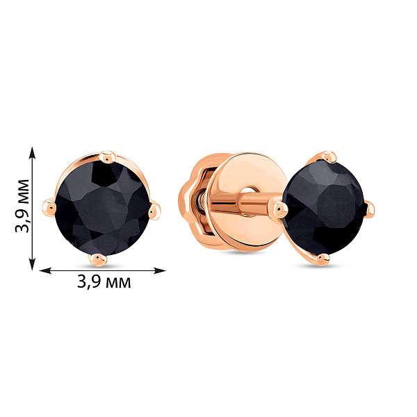Золотые серьги с сапфиром (арт. 111251Пс) – изображение 3
