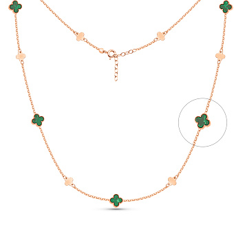 Фото Колье из золота с малахитом (арт. 352776/8млх)