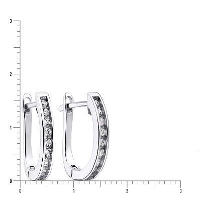 Сережки зі срібла з фіанітами (арт. 7502/3159)