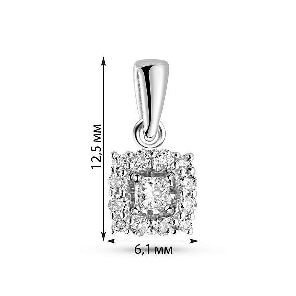 Золотой кулон с бриллиантами (арт. 3190372202) – изображение 6