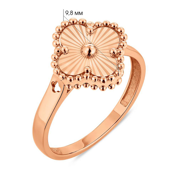 Кольцо из красного золота (арт. 141432а) – изображение 5
