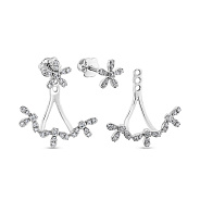 Пусеты трансформеры из золота с бриллиантами (арт. С341251030б)