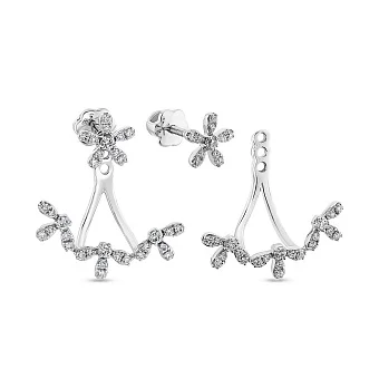 Пусети трансформери з золота з діамантами (арт. С341251030б)