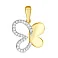 Подвеска из желтого золота Бабочка с фианитами (арт. 421516ж) – изображение 1