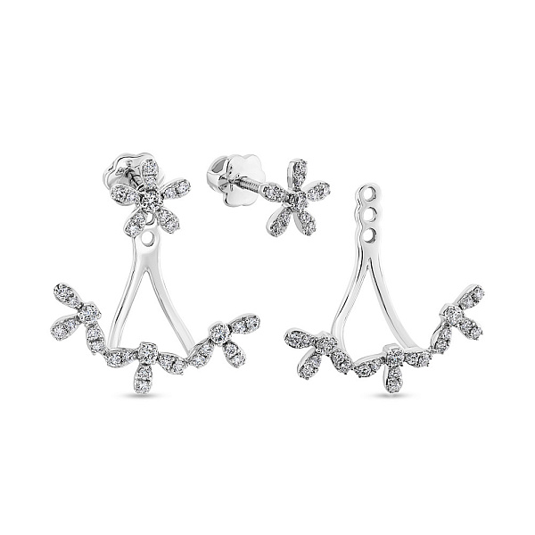 Пусети трансформери з золота з діамантами (арт. С341251030б) – зображення 1