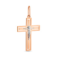 Фото Золотий натільний хрестик з розп'яттям (арт. 501735/30)