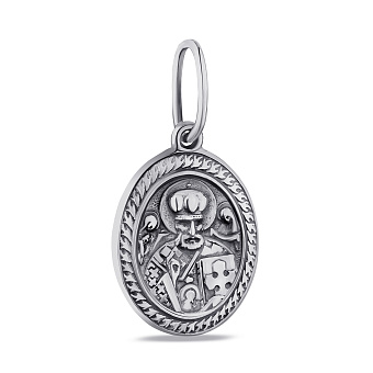 Срібна ладанка "Миколай Чудотворець" (арт. 7917/А070/2пю)