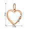 Подвес Сердце из красного и белого золота (арт. 440889) – изображение 2