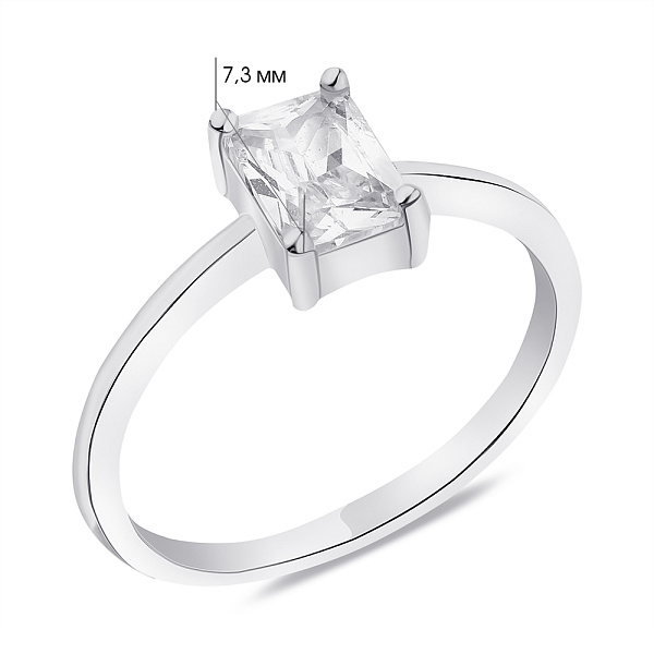 Серебряное кольцо с фианитами  (арт. 7501/5970) – изображение 2