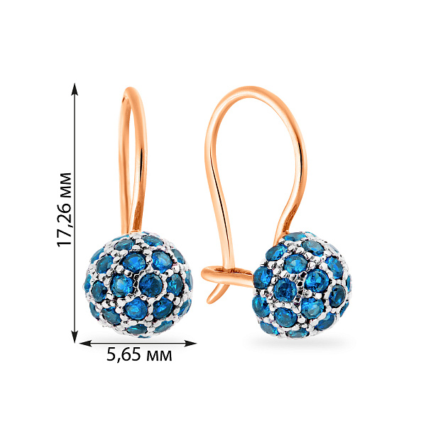 Дитячі золоті сережки з фіанітами (арт. 110445г) – зображення 4