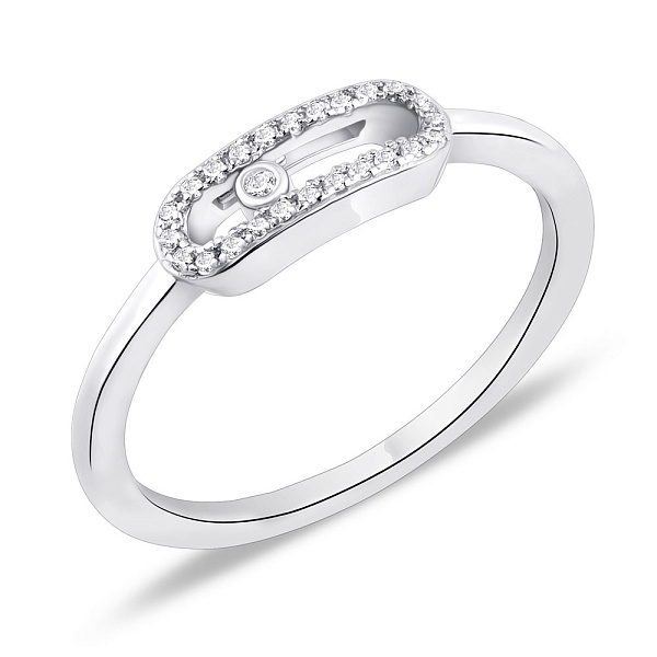 Каблучка срібна з фіанітами (арт. 7501/3739/1) – зображення 1