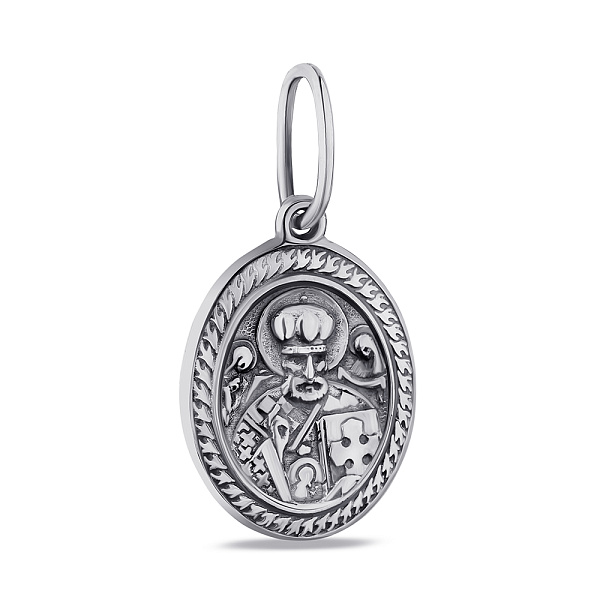 Серебряная ладанка "Николай Чудотворец" (арт. 7917/А070/2пю) – изображение 1