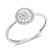 Золота каблучка з діамантами (арт. К011683010б)